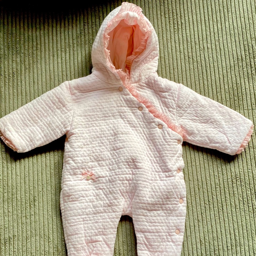 EUC Baby Girl Pink Outdoor Snow Suit